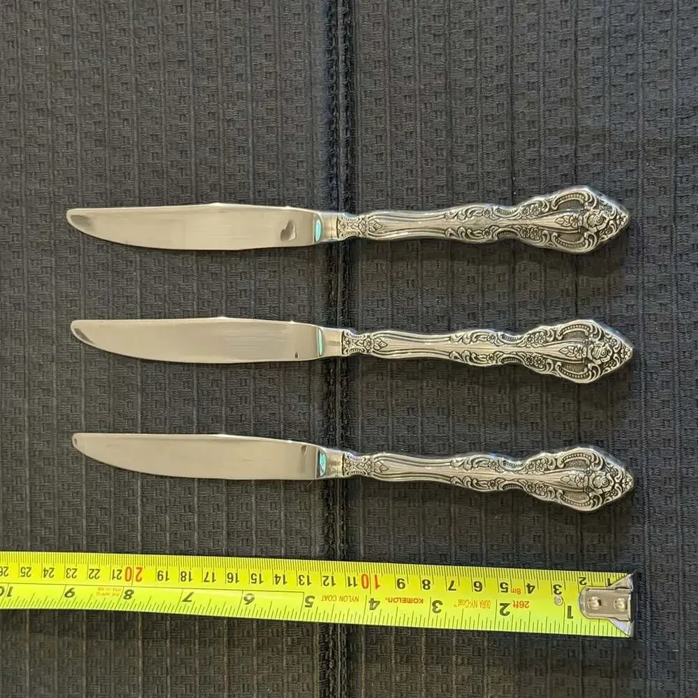Oneida Michelangelo Dinner Knives Set of 3 Stainless Steel Silverware